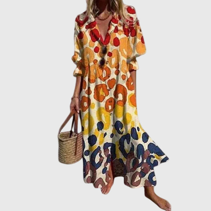 Ingrid | Elegantes Bohemian Maxikleid