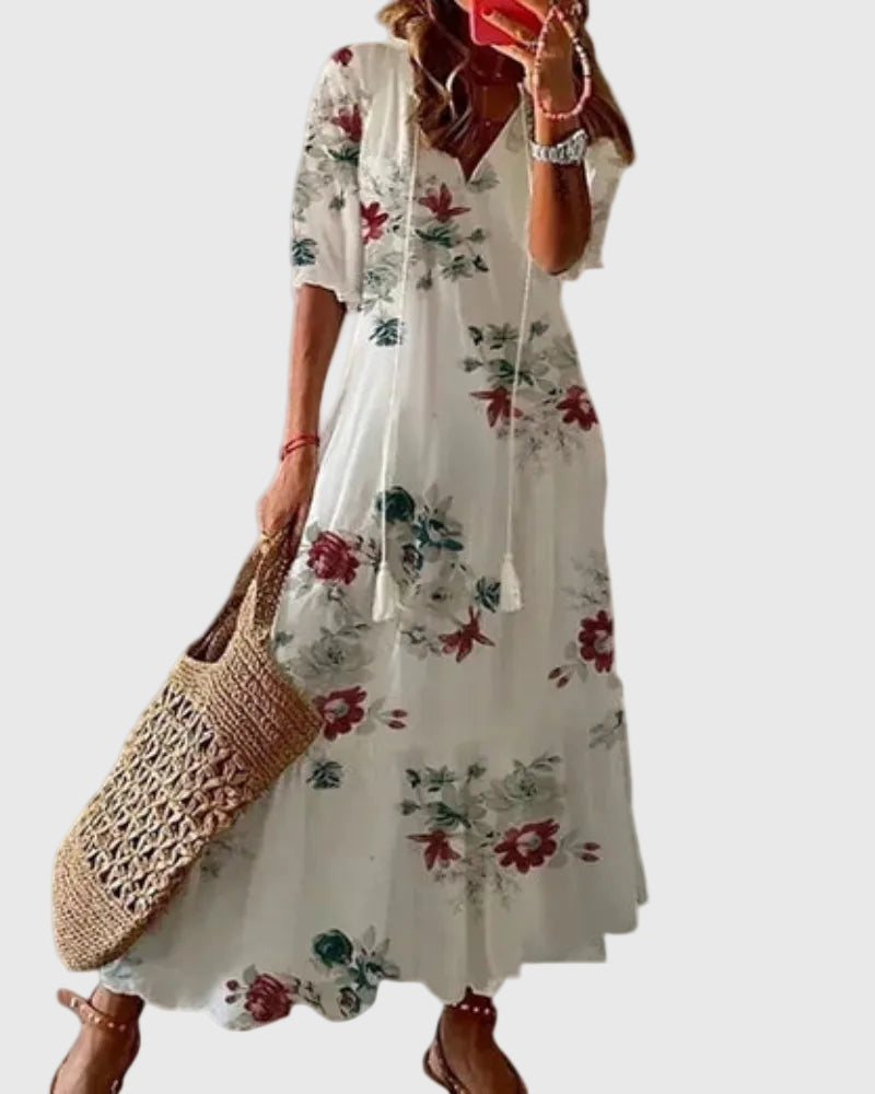 Theresa | Boho Vintage Sommer Maxikleid