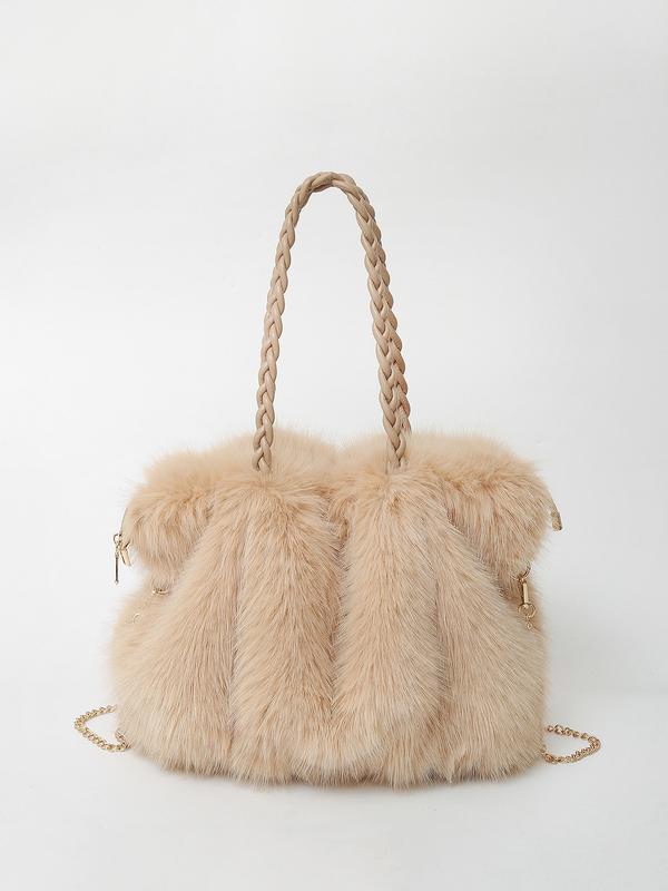 Elisa - Vielseitige Plüschvelours Schultertasche