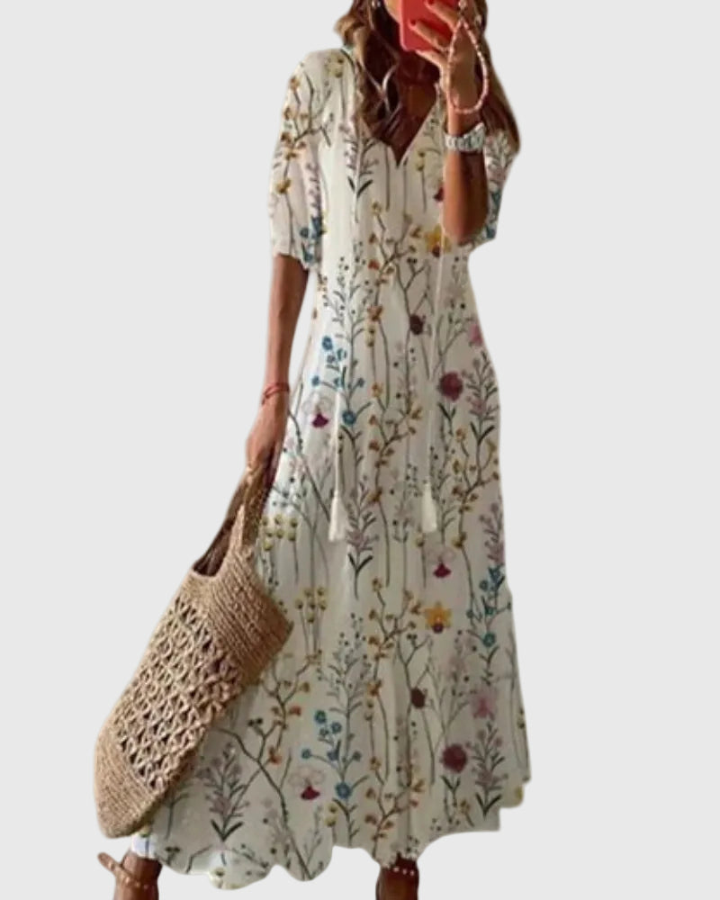 Theresa | Boho Vintage Sommer Maxikleid