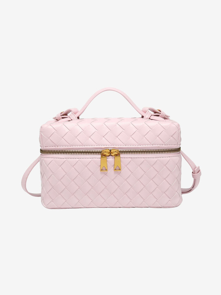 Julia | Strukturierte, glänzende Tasche aus gewebtem Material