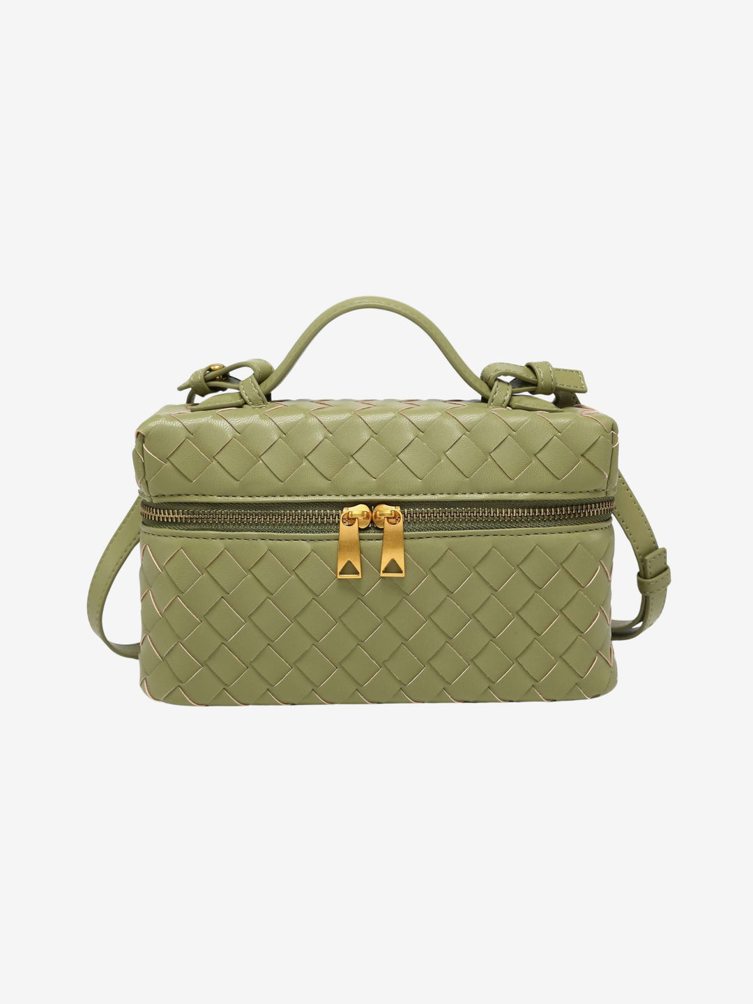 Julia | Strukturierte, glänzende Tasche aus gewebtem Material