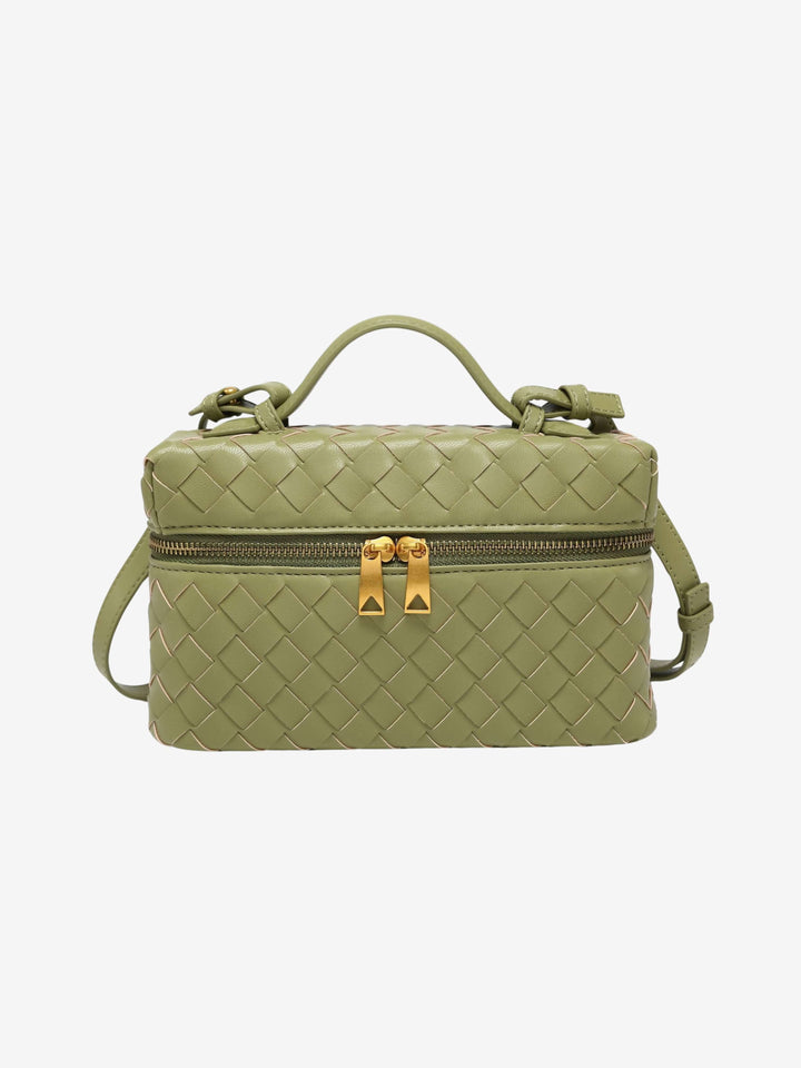 Julia | Strukturierte, glänzende Tasche aus gewebtem Material