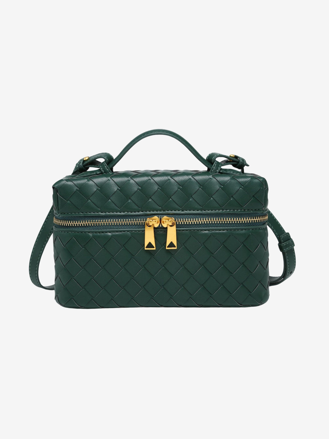 Julia | Strukturierte, glänzende Tasche aus gewebtem Material