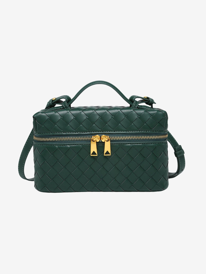 Julia | Strukturierte, glänzende Tasche aus gewebtem Material