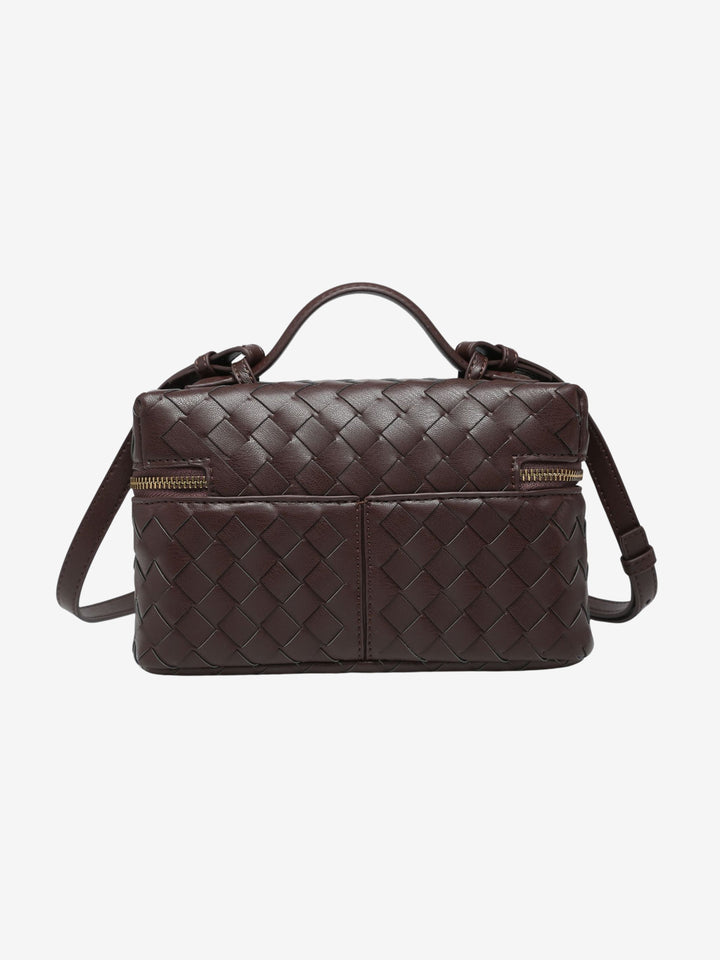 Julia | Strukturierte, glänzende Tasche aus gewebtem Material
