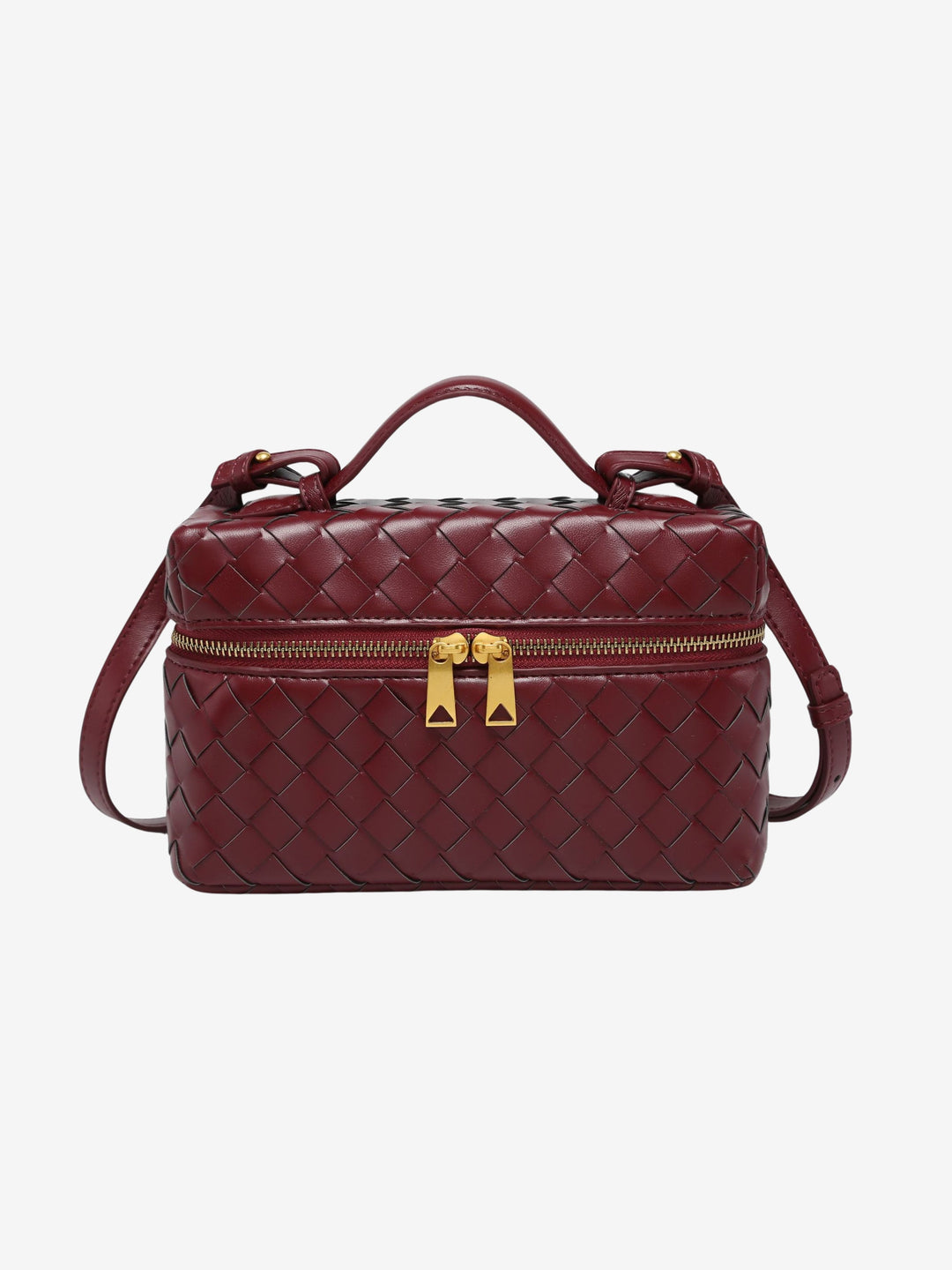 Julia | Strukturierte, glänzende Tasche aus gewebtem Material