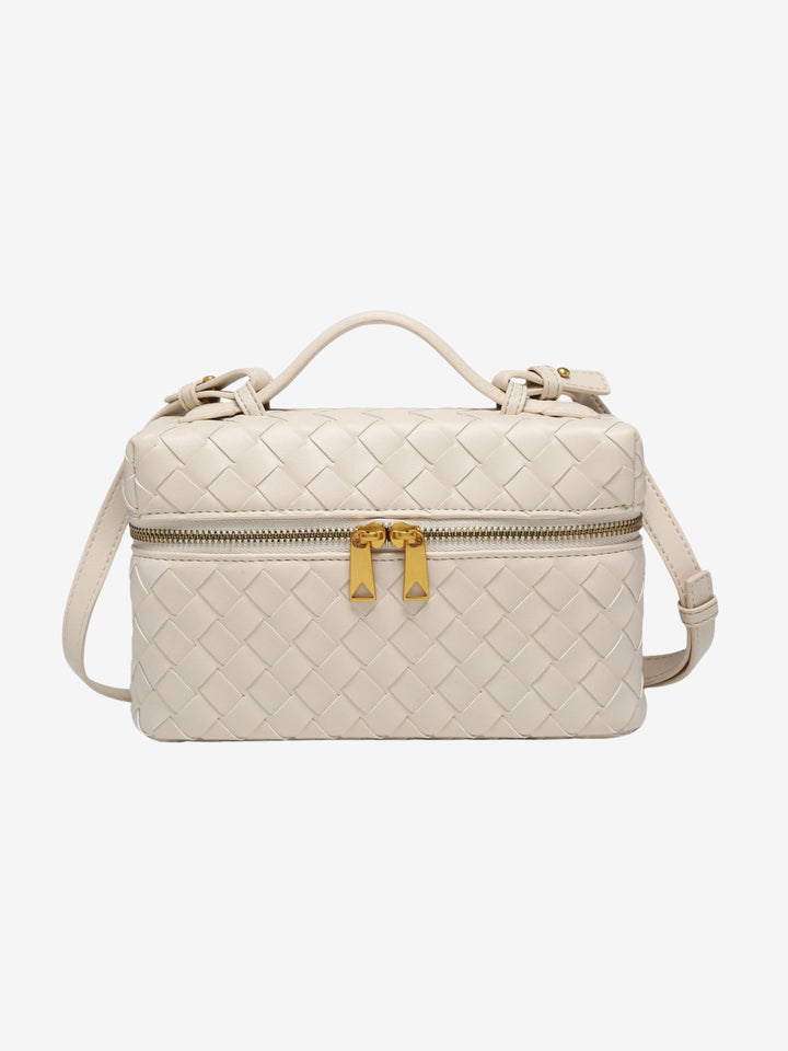 Julia | Strukturierte, glänzende Tasche aus gewebtem Material