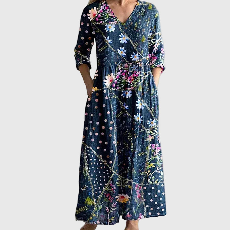 Natalie | Elegantes Fließendes Maxikleid