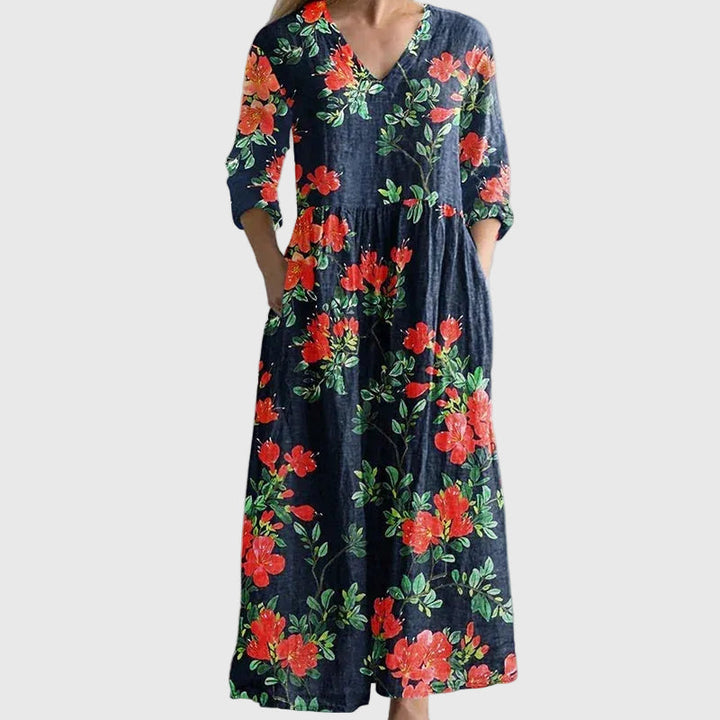 Natalie | Elegantes Fließendes Maxikleid