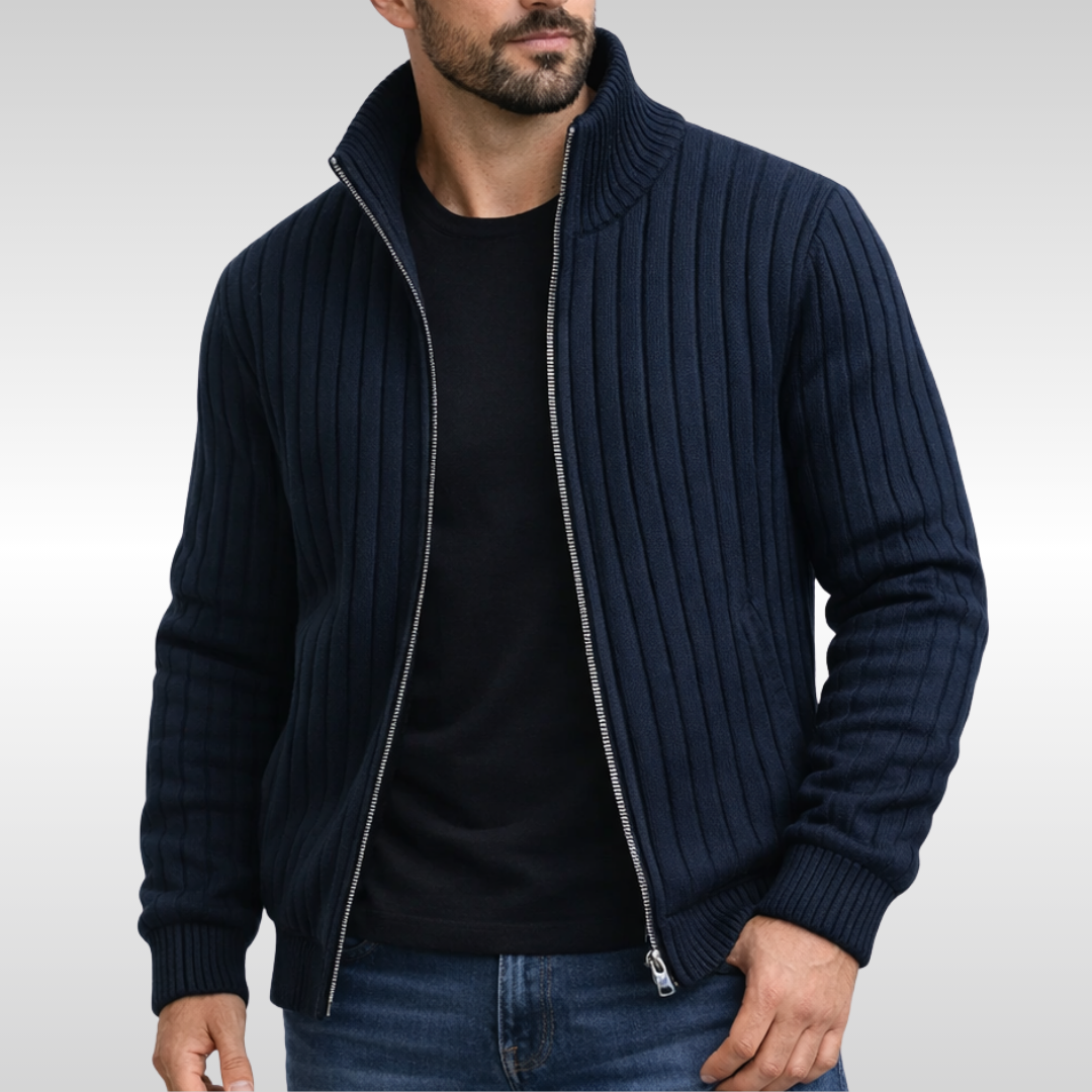Peter | Klassische Strickjacke mit Reißverschluss