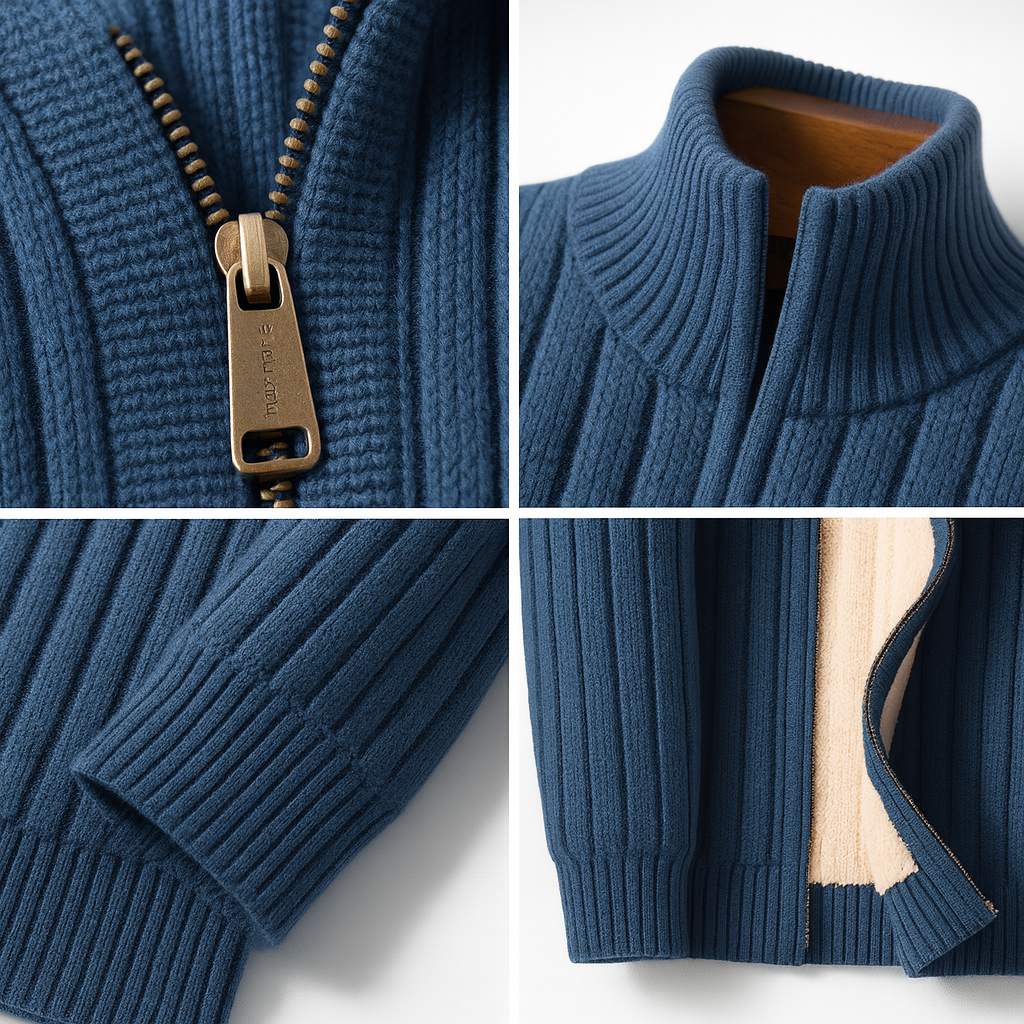 Peter | Klassische Strickjacke mit Reißverschluss