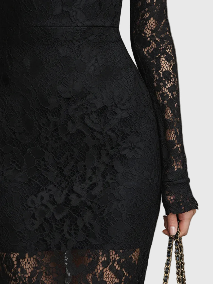 Nadine | Elegantes Spitzen-Fischschwanz-Maxikleid