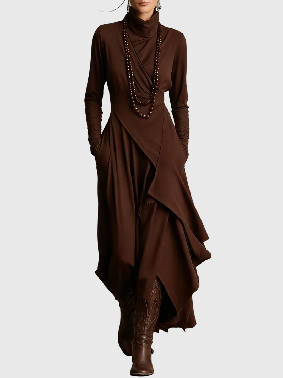 Svenja | Maxi Faltenkleid