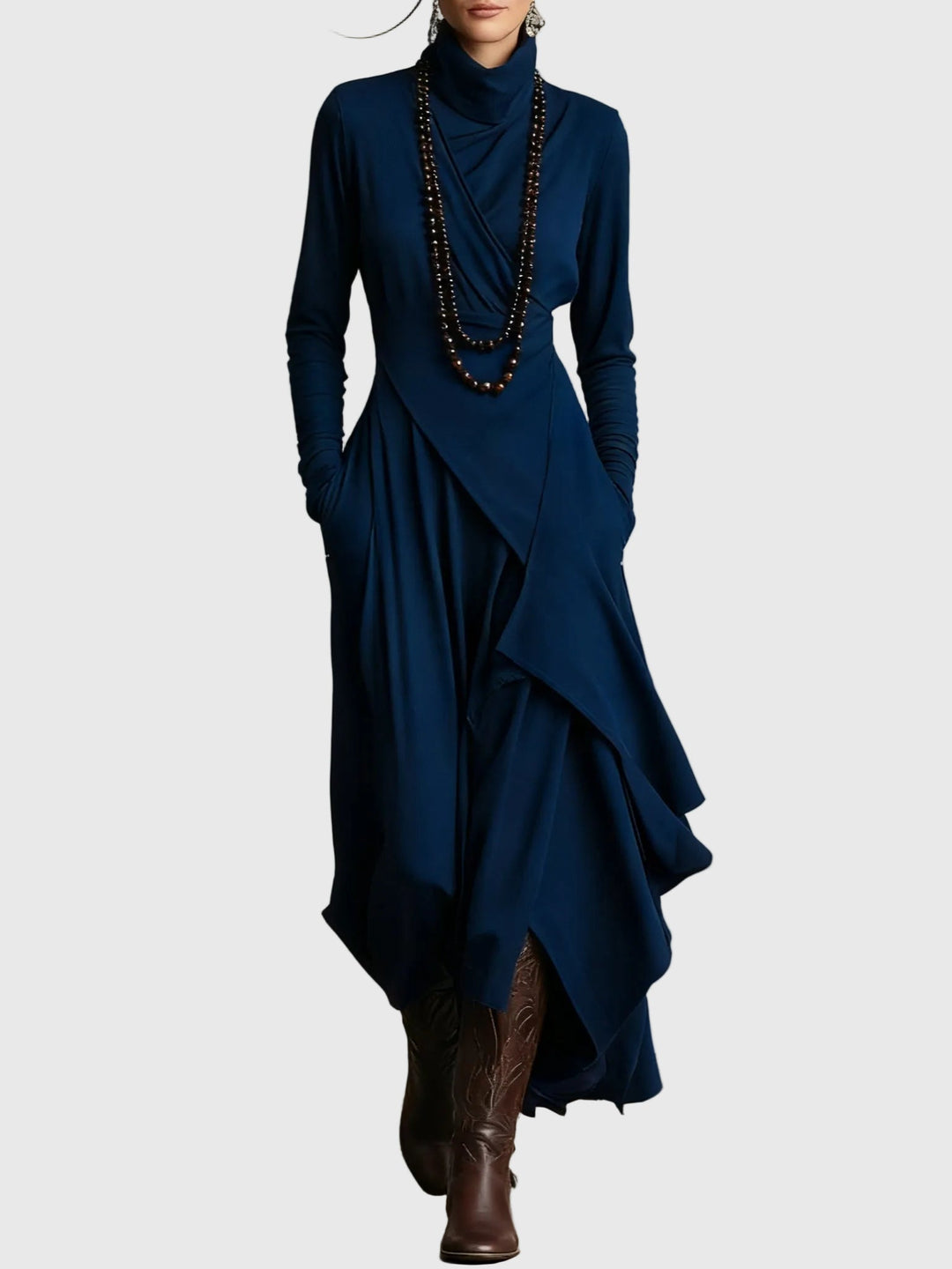 Svenja | Maxi Faltenkleid