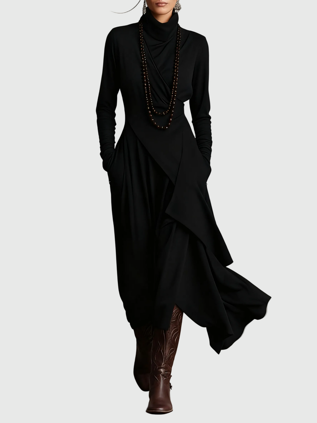 Svenja | Maxi Faltenkleid