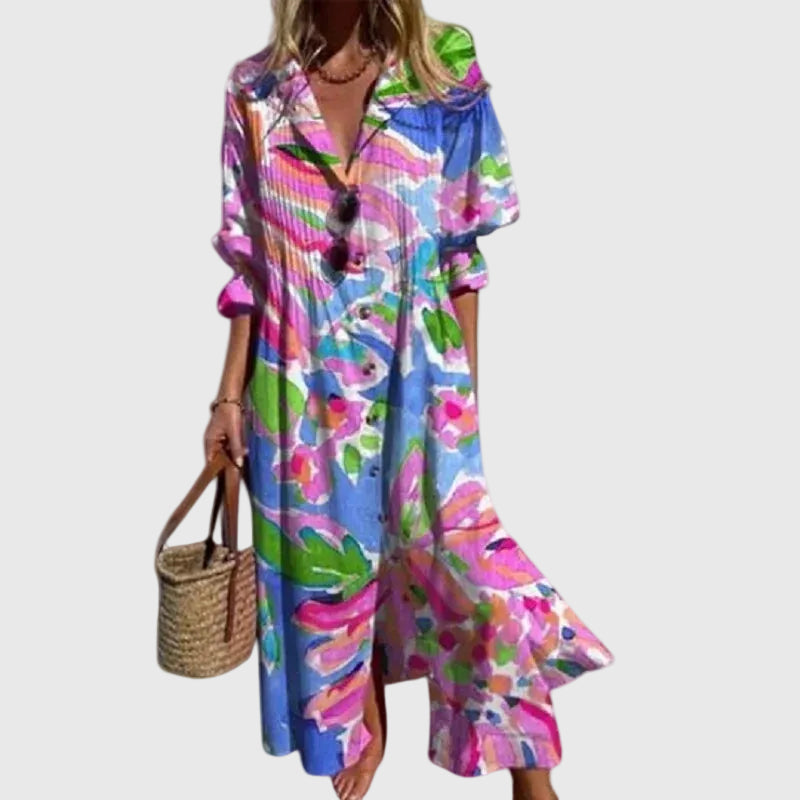 Ingrid | Elegantes Bohemian Maxikleid