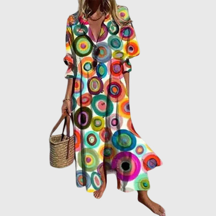 Ingrid | Elegantes Bohemian Maxikleid