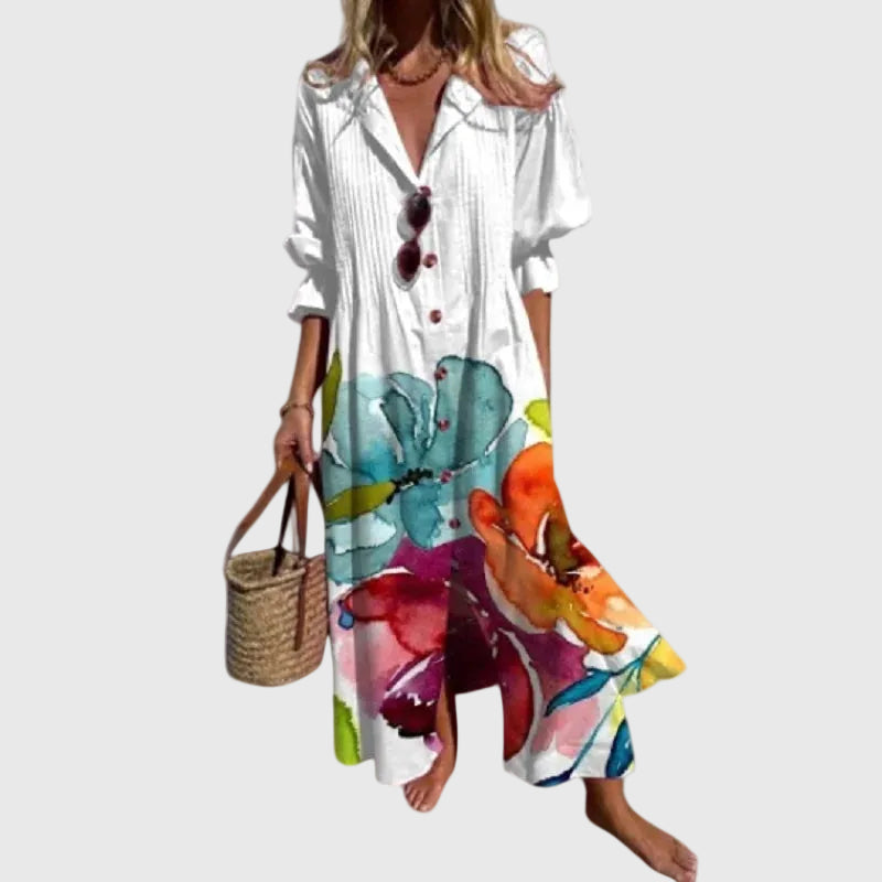 Ingrid | Elegantes Bohemian Maxikleid