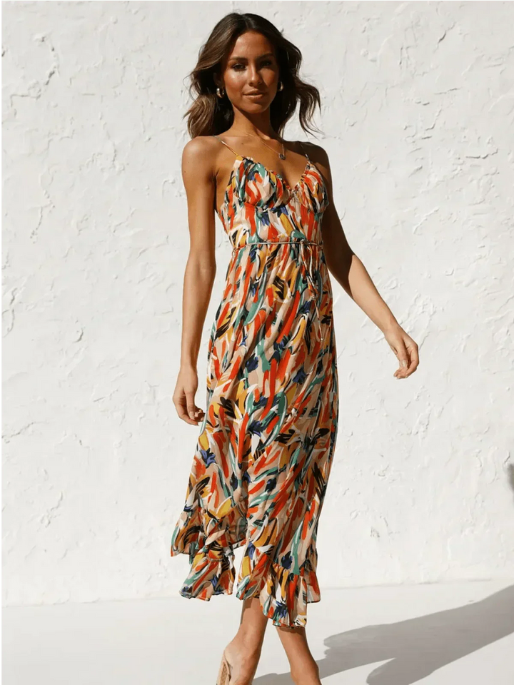Jada | Buntes Midi-Kleid