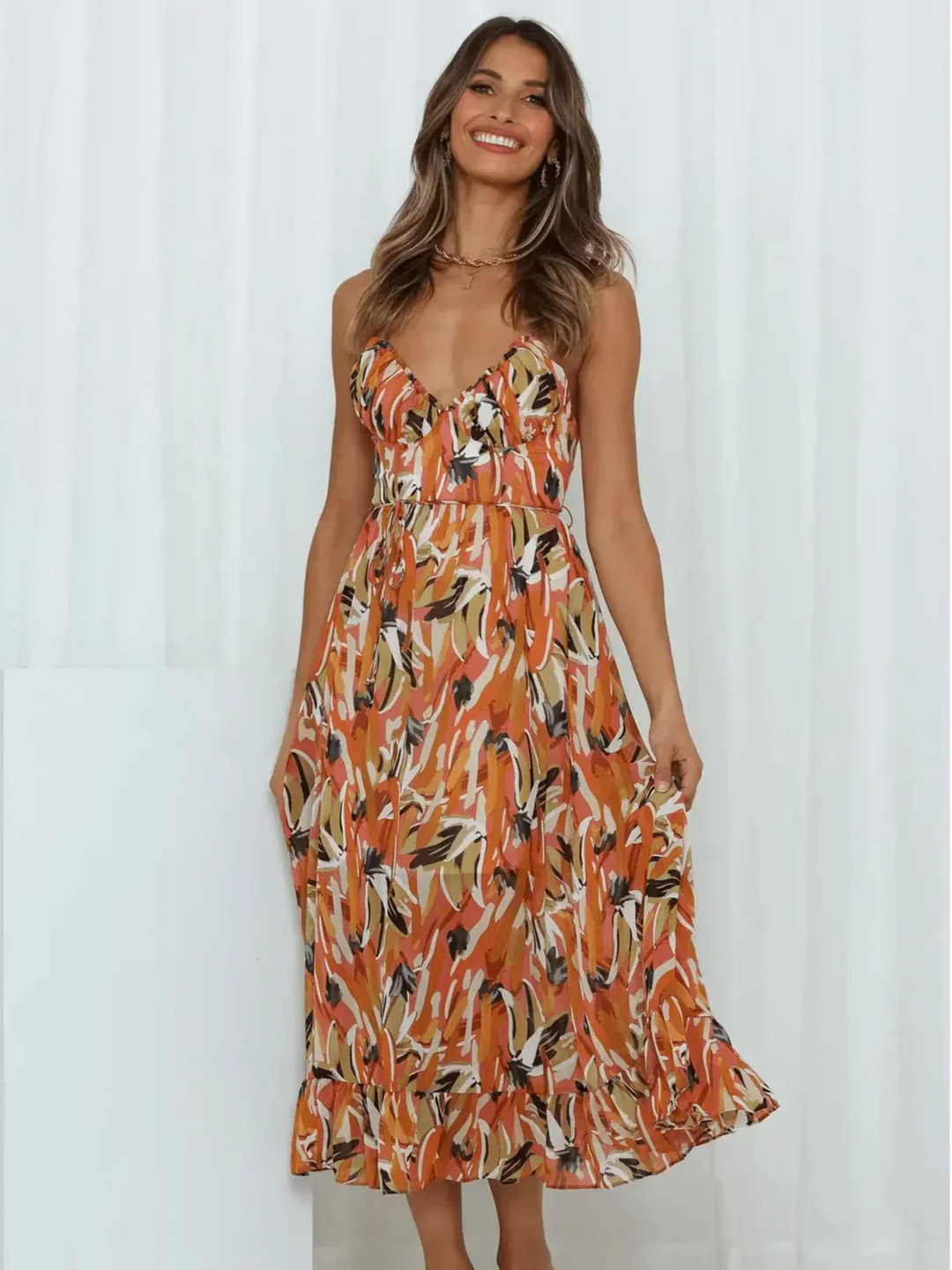 Jada | Buntes Midi-Kleid