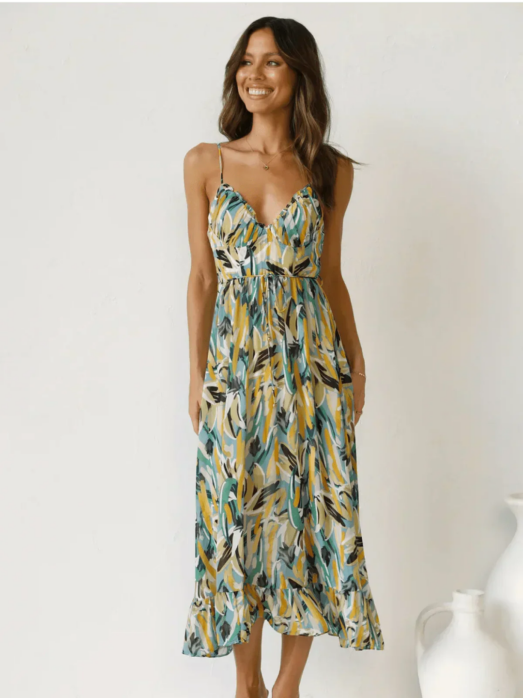 Jada | Buntes Midi-Kleid